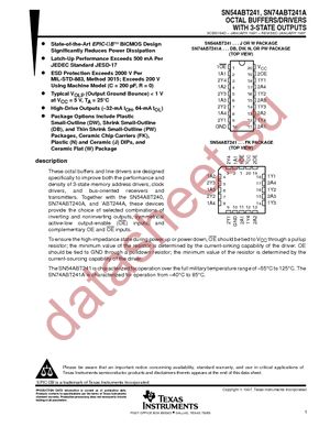 SN74ABT241AN datasheet  